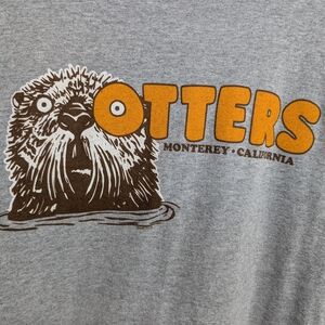 Funny Otters Monterey California Novelty T-shirt Heathered Grey 2XL